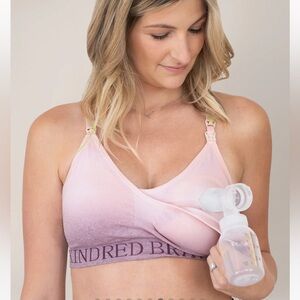 KINDRED BRAVELY Sublime Hands-Free Pumping & Nursing Sports Bra - Purple - Large